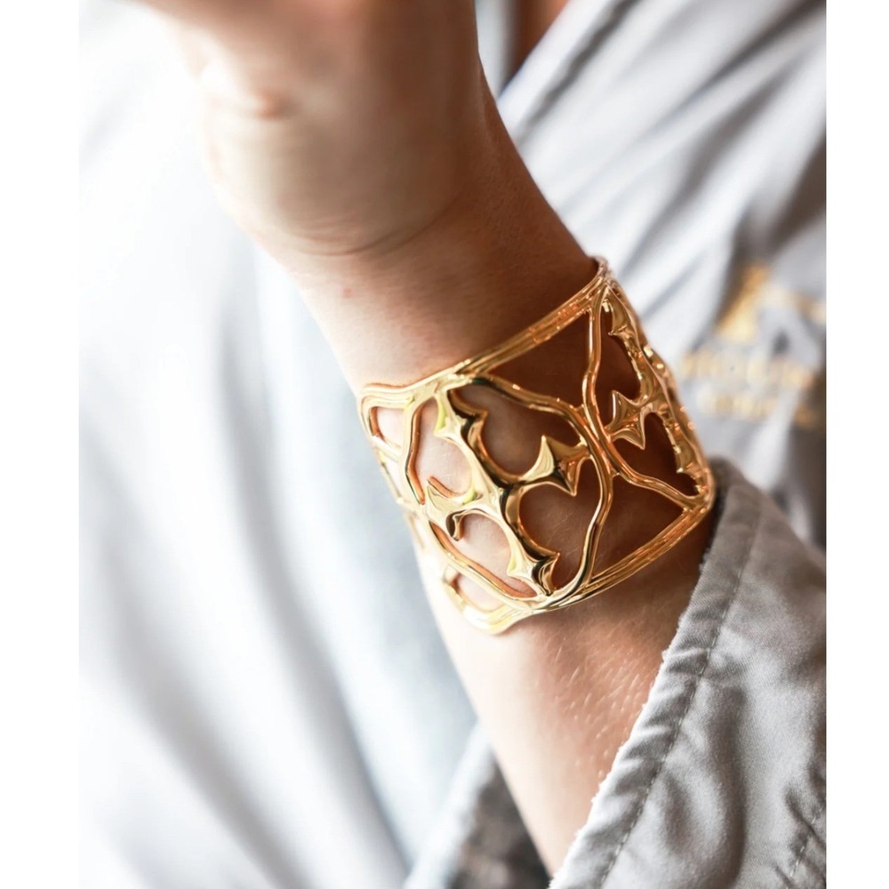 Gracewear The Palm Beach Armor of God Cuff Bracelet 14K Gold‎ Plated